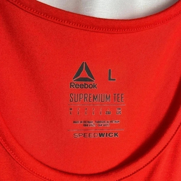 REEBOK logo muscle shirt work out red and black tee. Activewear. Basketball - Picture 2 of 4